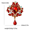 Large Alloy Glass Statement Brooch For Women's Coats And Suits view 6