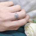 High Quality Full Zircon Diamond Ring For Women, Wedding Anniversary Hand Jewelry view 4