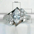 Creative Marquise Zircon Ring For Women, New Fashion Export Jewelry Accessory Supply view 5