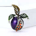 Alloy Enamel Pomegranate Lapel Pin For Women Suits And Coats Brooch view 4