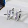 Minimalist Straight Row Cubic Zirconia Ear Cuff Hoop Earrings Fresh Literary Gift Jewelry For Women view 5
