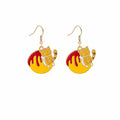 Kawaii Cartoon Cat Enamel Alloy Drop Dangle Earrings For Women Girls Cute Tassel Pendant Earrings view 5