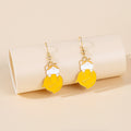 Kawaii Cartoon Cat Enamel Alloy Drop Dangle Earrings For Women Girls Cute Tassel Pendant Earrings view 3