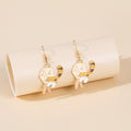 Kawaii Cartoon Cat Enamel Alloy Drop Dangle Earrings For Women Girls Cute Tassel Pendant Earrings view 2