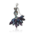 Alloy Rhinestone Mermaid Brooch Vintage Women Suit Lapel Pin view 5