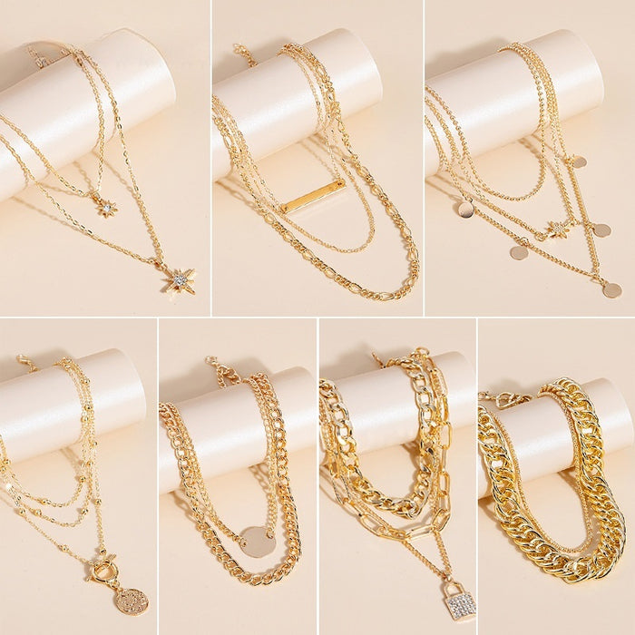 European American Trendy Cuban Chain Necklace, Sweet Cool Elegant Versatile Statement Chain For Women
