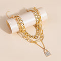 European American Trendy Cuban Chain Necklace, Sweet Cool Elegant Versatile Statement Chain For Women view 2