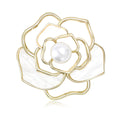 Alloy Enamel Camellia Brooch Pin For Suits Dresses And Apparel view 1