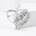 Alloy Rhinestone Heart Brooch Pin For Women's Suits And Sweaters view 3
