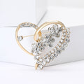 Alloy Rhinestone Heart Brooch Pin For Women's Suits And Sweaters view 4