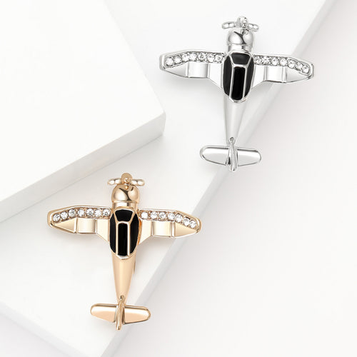 Alloy Airplane Brooch Pin For Fashion Lapel And Anti Exposure Use