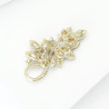 Alloy Crystal Bouquet Brooch Pin For Blazers And Coats view 4