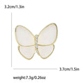 Natural Mother Of Pearl Butterfly Brooch For Elegant Women's Apparel view 6