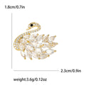 Luxury Alloy Zircon Christmas Swan Brooch For Women's Jewelry view 6