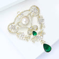 Gold Plated Copper Hollow Geometric Brooch Pendant For Vintage Apparel view 2