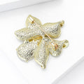 Alloy Enamel Cat Eye Plant Brooch With Rhinestones For Cardigans view 4
