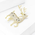 Zircon Animal Deer Brooch For Christmas Blazers And Coats view 2