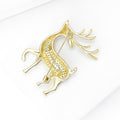 Zircon Animal Deer Brooch For Christmas Blazers And Coats view 4
