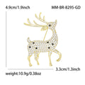 Zircon Animal Deer Brooch For Christmas Blazers And Coats view 5