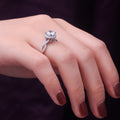 Copper Platinum Plated Cubic Zirconia Ring For Women Hot Selling Wedding Jewelry view 3
