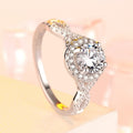 Copper Platinum Plated Cubic Zirconia Ring For Women Hot Selling Wedding Jewelry view 4