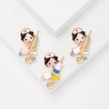 Alloy Enamel Nurse Girl Brooch Pin For Cartoon Clothing Decoration view 1
