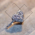 Light Luxury Heart Shaped Zircon Engagement Ring Korean Japanese Style High Quality Jewelry view 4