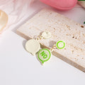 Fresh Green YES NO Speech Bubble Alloy Enamel Drop Studs For Girls Simple Geometric Statement Earrings view 4
