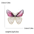 Alloy Crystal Butterfly Brooch Elegant Lapel Pin For Coats view 5