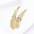 Copper Zircon Wing Brooch Pin For Suit And Sweater Decoration view 4