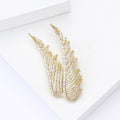 Copper Zircon Wing Brooch Pin For Suit And Sweater Decoration view 3