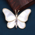 Alloy Zircon Shell Butterfly Brooch Pin For Elegant Clothing view 4
