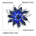 Alloy Crystal Flower Brooch Pin For Women's Coat And Suit Decoration view 7