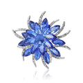 Alloy Crystal Flower Brooch Pin For Women's Coat And Suit Decoration view 5
