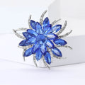 Alloy Crystal Flower Brooch Pin For Women's Coat And Suit Decoration view 2