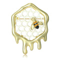 Alloy Bee Honeycomb Brooch Pin For Sweaters And Scarves view 2