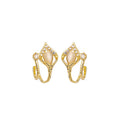 Elegant Gold Plated Alloy Zircon Cat Eye Flower Leaf Heart Waterdrop Tassel Threader Drop Earrings view 5
