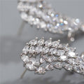Angel Wing AAA Zircon Ear Cuffs For Women, High Quality Elegant Shaped Clip On Earrings Jewelry view 3
