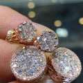 Women's Flower Zircon Stud Earrings Versatile Fashion Floral Ear Jewelry For view 1