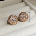 Women's Flower Zircon Stud Earrings Versatile Fashion Floral Ear Jewelry For view 5