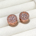 Women's Flower Zircon Stud Earrings Versatile Fashion Floral Ear Jewelry For view 7