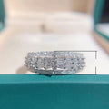 Simulated Moissanite Full Pave Micro Inlaid High Carbon Diamond Women's Ring view 5