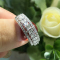 Simulated Moissanite Full Pave Micro Inlaid High Carbon Diamond Women's Ring view 2