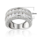 Light Luxury Double Layer Micro Pave Full Zircon Ring For Opening Ceremony Fashion Hand Jewelry view 5