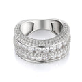 Light Luxury Double Layer Micro Pave Full Zircon Ring For Opening Ceremony Fashion Hand Jewelry view 4