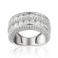 Light Luxury Double Layer Micro Pave Full Zircon Ring For Opening Ceremony Fashion Hand Jewelry view 3
