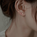 Korean Style Micro Pave Zircon Alloy Geometric Ear Hook Earrings for Women view 4