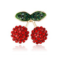 Alloy Enamel Cherry Fruit Brooch Pin For Clothing Decoration view 5