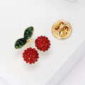 Alloy Enamel Cherry Fruit Brooch Pin For Clothing Decoration view 4