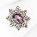 Alloy Crystal Oversized Luxury Brooch For Statement Apparel Decoration view 3